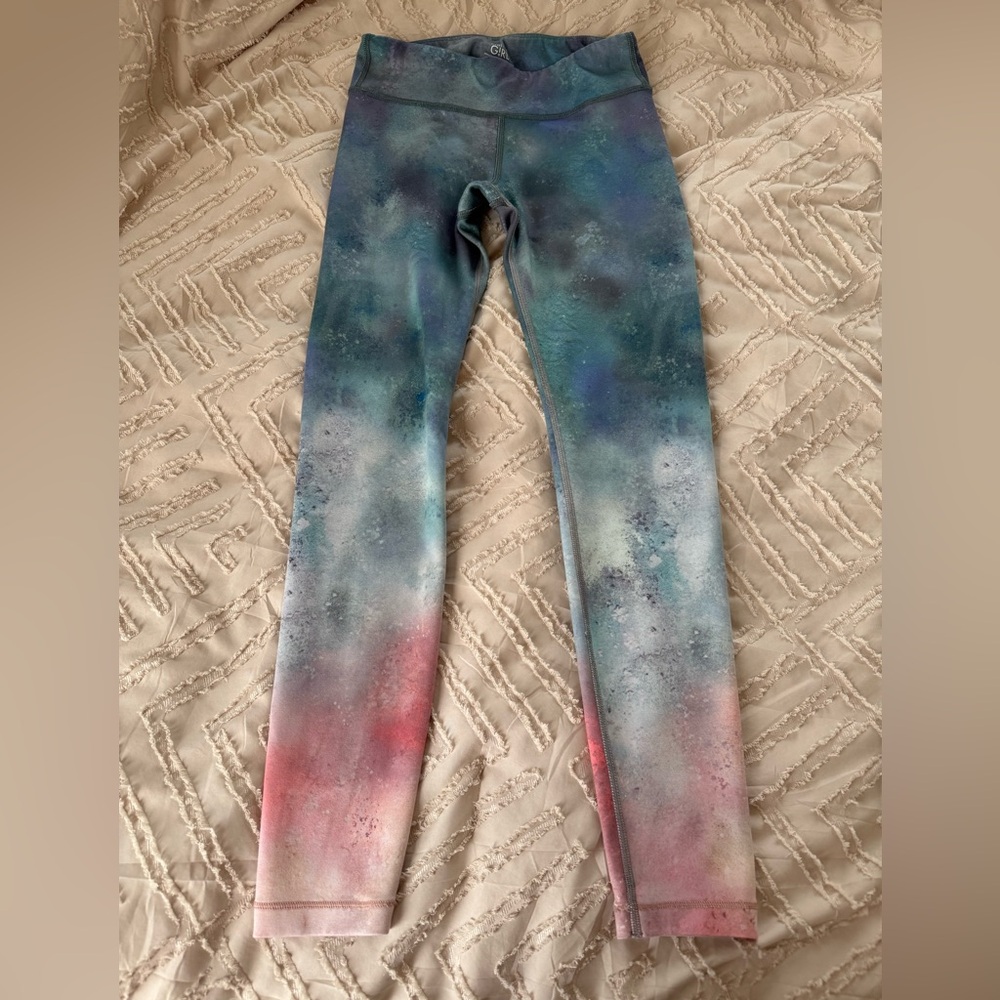 Athleta girl printed chit chat tights, size 8/10 worn once